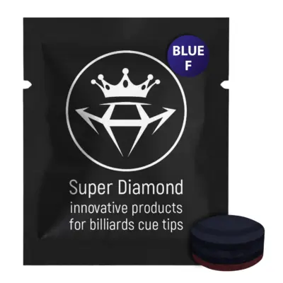 Наклейка для бильярда с фиброй сфера SUPER DIAMOND синяя 1шт. изображение