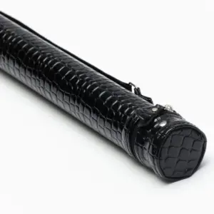 Тубус для бильярдного кия Super Diamond цельный крокодил лак черный 1шт.