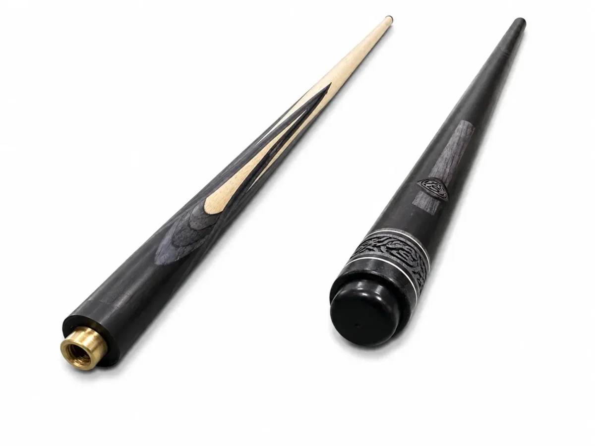 Кий більярдний Квітка(папуга) Чорний+сірий граб 4 променевий напружений AS изображение