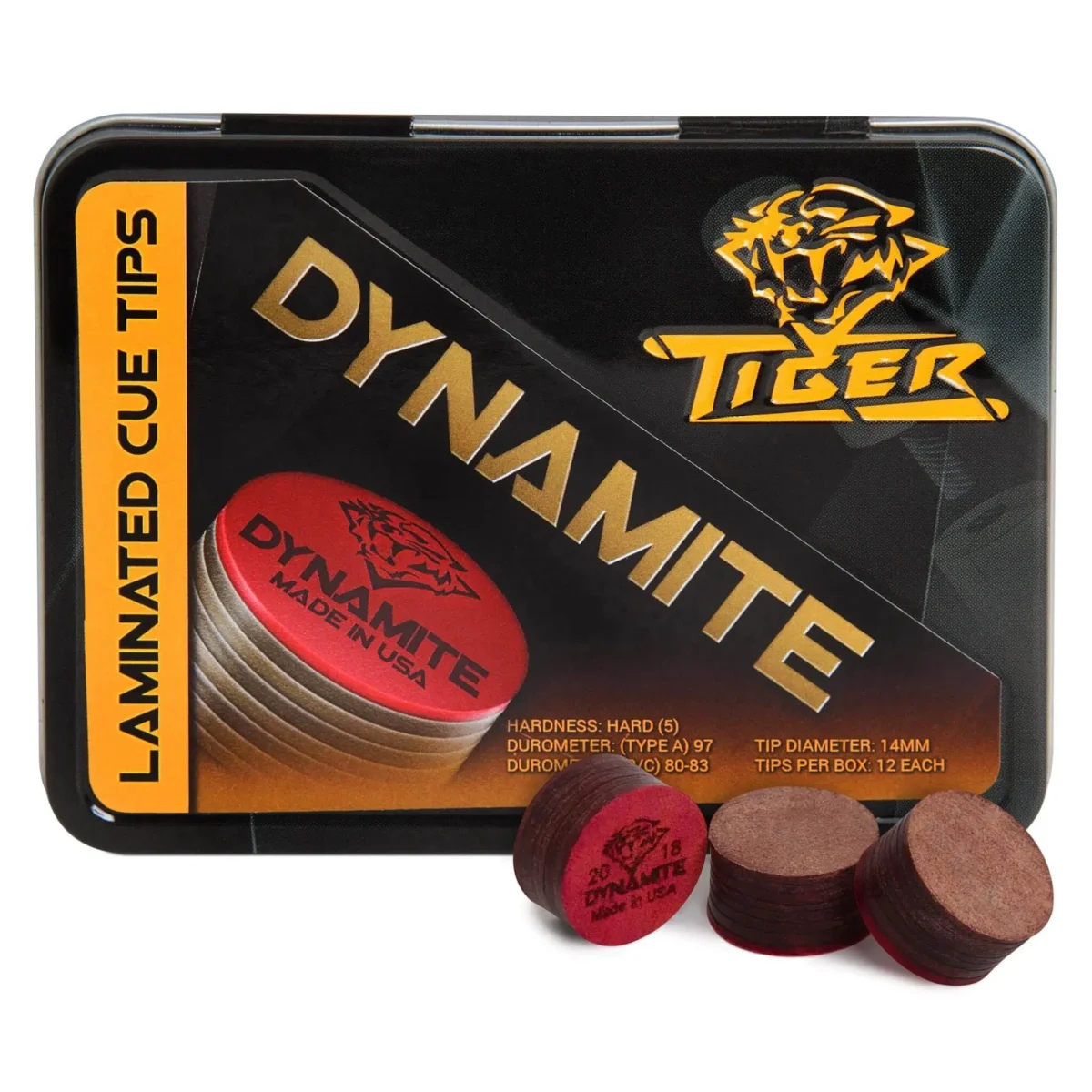 Наклейка для кия Tiger Dynamite 13мм Hard новий 1шт. изображение