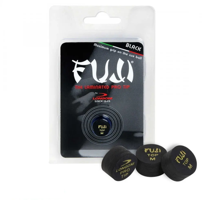 Наклейка для кия Longoni Fuji Black 13 мм Medium изображение
