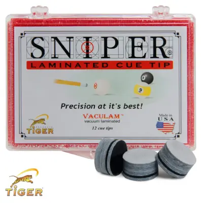 Наклейка для кия TIGER SNIPER Ø13ММ MEDIUM/HARD 1шт. изображение