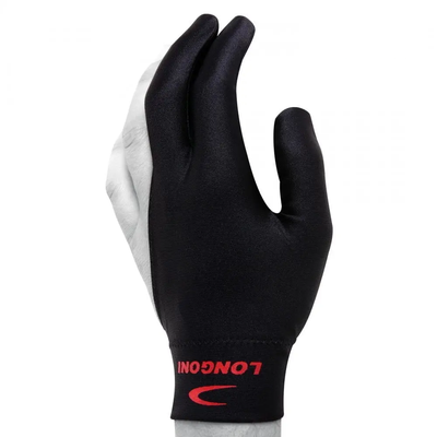 Рукавичка для більярду Longoni Velcro, чорна, безрозмірна