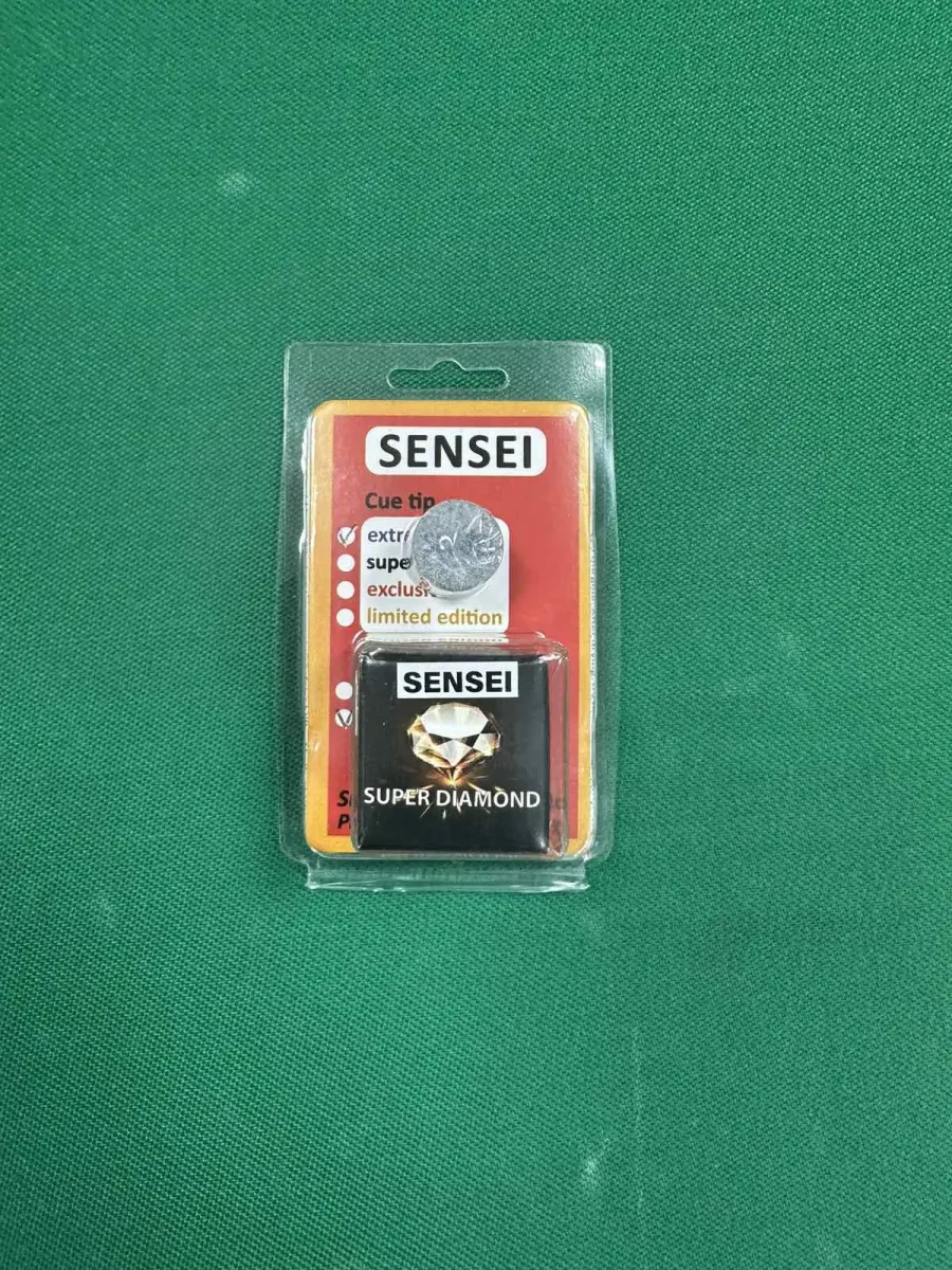 Наклейка для більярдного кия SENSEI exstrem 14mm + крейда Super Diamond у блістері 1 шт. изображение