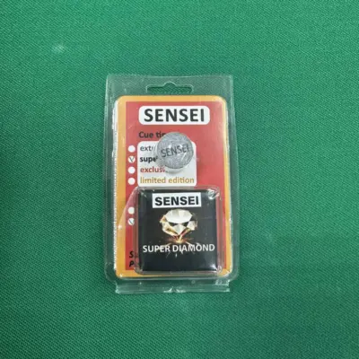 Наклейка для бильярдного кия SENSEI super exstrem 14мм + мел Super Diamond в блистере 1шт. изображение