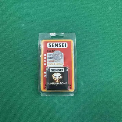 Наклейка для бильярдного кия SENSEI Exciusive 14мм + мел Super Diamond в блистере 1шт. изображение