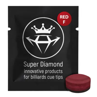 Наклейка для бильярда с фиброй сфера SUPER DIAMOND красная 1шт. изображение