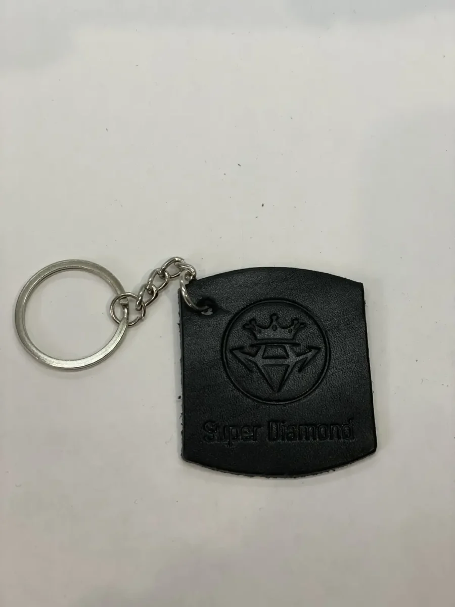 Super Diamond Leather брелок чорний квадратний овал изображение